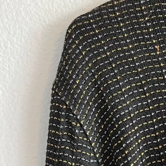 Ermenegildo Zenga Cotton Blend Lightweight Crew Neck Sweater Black Blue Yellow S